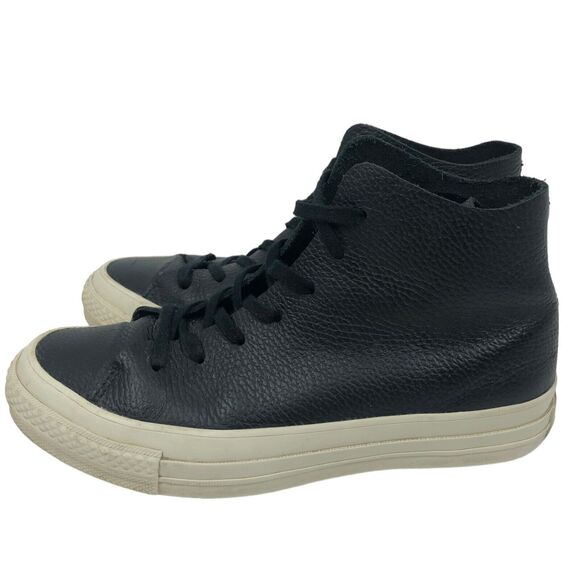 Converse Chuck Taylor All Star Prime Hi Top Black Leather Sneakers Men 5 Women 7 - Picture 3 of 11